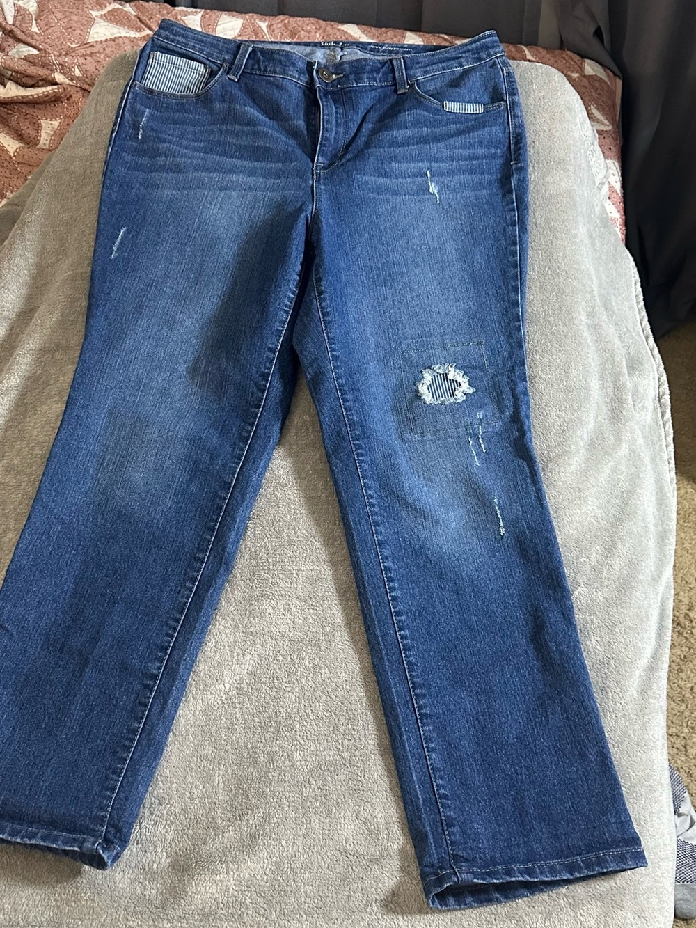 Style & Co. Women's Dark Blue Stretch Denim Jeans - 14W